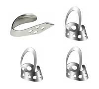 Toddmomy 4 piezas selección del pulgar ajustable para ukulele y otros instrumentos de cuerda, púas de acero inoxidable cómodas y ajustables para aprender o interpretar canciones