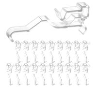 Toddmomy 40 Clips de Plástico Ocultos para Cenefa de Persiana, 2.5" en, Sujeción Transparente para Persianas Horizontales, Repuesto para Fijación de Valencias