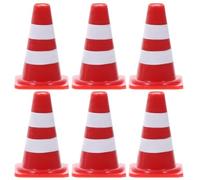 Toddmomy 40 mini pilones: conos de tráfico en miniatura para niños, juguetes para autopista calle, modelismo, micro paisaje, casa de muñecas, accesorios de jardín de hadas
