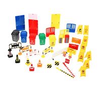 Toddmomy 40 Piezas Juguetes Cognitivos De Tráfico Barricada De Tráfico En Miniatura Cartel De La Calle De La Casa De Muñecas Señal De Tráfico De La Mesa De Arena Signo De Tráfico Páginas