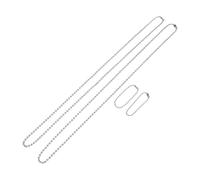 Toddmomy 4piezas Cadena de Cuentas de Bolas de Acero Inoxidable para Perros y Llaveros, con Conector de Seguridad y Estilo Militar Minimalista, Adecuado para Colgar Medallas