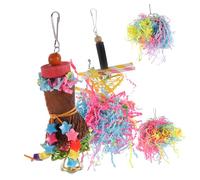 Toddmomy 4piezas Juguete Colgante para Aves De Juguete para Masticar De Loro para Periquitos y Cotorritas Resistente y Seguro Atracción Instantánea para Diversión De Tu Mascota