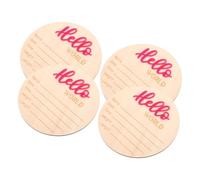 Toddmomy 4piezas Letreros de Anuncio de Nacimiento de Madera Rústica Nombre y Datos del Ñiño, Adecuado para Bautismo o Baby Shower