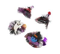 Toddmomy 4piezas Pinzas Pelo De Halloween para Mascotas Accesorios del Día Muertos para Gatitos Horquillas De Tul para Disfrazar Cachorros