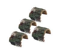 Toddmomy 4piezas Plataforma de Descanso para Tortugas Unidades Cueva Rocosa Realista Muelle de Descanso para Reptiles Isla Acuática para Tortugas Escondite para Lagartos y Geckos