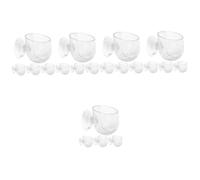 Toddmomy 5 Juegos Macetero Colgante para Acuario Ventosas Aqua Plant Titulares Piedra De Aire para Pecera De Acuario Taza De Acrílico para Plantas Herramienta para Plantar Peceras 4 Uds * 5