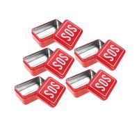 Toddmomy 5 Piezas Caja Metálica Resistente para Medicina y Unidades con Compartimentos Organizadores Portátil para Senderismo y Emergencias