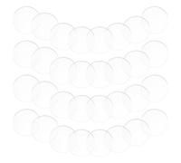 Toddmomy 50 Almohadillas Antideslizantes Transparentes de Vidrio para Muebles, Protector de Mesa de Cristal Ø 20mm X 3mm, Separadores para Escritorios y Mesas de Cocina,