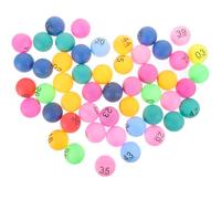 Toddmomy 50 bolas de plástico numeradas para rifa, pequeñas bolas de lotería para juegos de fiesta en casa, llamadas divertidas como accesorios de juego de bar