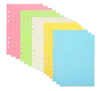Toddmomy 50 Hojas Papel de Recambio para Cuaderno Seis Agujeros, Papel Resistente y Fácil de Insertar, Adecuado para Estudiantes y Uso Diario en Notas y Apuntes