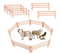 Toddmomy 50 Piezas Modelos de Valla de Granja Beige con Accesorios de Corral para Paneles de Cerca con Broches para Educativo y Decoración Miniatura