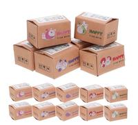 Toddmomy 50 Piezas Scale Dollhouse Packaging Models with Cartoon Fruit Designs For Small Business Mailing and Present Accessories