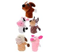 Toddmomy 5piezas Hand Puppets Interactivos para Niño Niña Animales Cerdo Vaca Perro para y Educativo