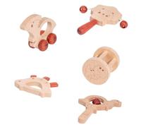 Toddmomy 5piezas Juguetes De Campana De Mano De Madera Sonajeros Para Bebés Juguetes De Madera Para Recién Nacidos Sonajeros Portátiles Para Pequeños Hogar