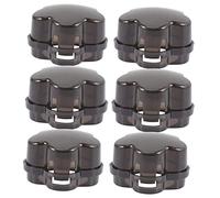 Toddmomy 6 De Quemador De Estufa De Gas De Seguridad Para Y Bebés A Prueba De Seguros Para Horno De Estufa De Plástico Gris Oscuro