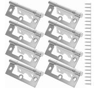 Toddmomy 6 pares Bisagras No Mortaja de Acero Inoxidable para Puertas Plegables de Bisagras Empotradas Resistentes y Fáciles de Instalar para Muebles Armarios y Ventanas