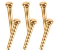 Toddmomy 6 Pasadores de Puerte para Guitarra Acústica para de Cobre Dorado, Resistentes Previenen el Deslizamiento de Cuerdas, Ideales para Músicos Profesionales y Principiantes
