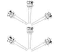 Toddmomy 6 Piezas Botón Doble para Tanque de Inodoro Botón Auxiliar de Plástico Resistente para Descarga Dual Fácil Instalación Compatible con Orificios de Repuesto Duradero y Ergonómico