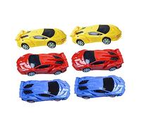 Toddmomy 6 Piezas Coche DE FRICCIÓN Coche de Juguete Auto Juguetes de Coche de playmóvil playmobile Coche de de cumpleaños para Favores de Fiesta el plastico