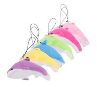 Toddmomy 6 Piezas Little Dolphin Colgante Felpa Diminuto Llavero De Animales Oceánicos Peluches Pequeño Delfín Colgante Cartera Llavero Vida Marina Delfín Tapado Mochila Pequeña Algodón