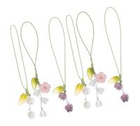 Toddmomy 6 piezas Llavero Móvil con Colgante de Flor de Tulipán Pulsera para Teléfono Ligera y Práctica Charm para Bolso Decoración Colorida para Oficina Escuela y Viajes