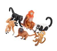Toddmomy 6 Piezas Modelos Sólidos de Monos Estáticos Educativos para Figuras Realistas de Animales para Aprendizaje Juguetes Didácticos de PVC Duradero para Niñas
