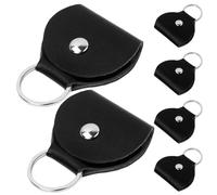 Toddmomy 6 Piezas Porta Púas De Guitarra PU De Cuero Bolsa Portátil para Púas Estuche De Almacenamiento Llavero Soporte De Guitarra