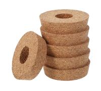 Toddmomy 6 Piezas Tapas de Corcho para Jarrones Hidropónicos con Agujero Central Tapas de Recambio para Contenedores de Accesorios de Decoración para Plantas y Terrarios