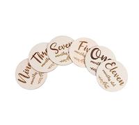 Toddmomy 6 Piezas Tarjetas De Logros De Madera Para Bebés Para Recién Nacidos Para Marcar Los Avances Del Desarrollo Mensual Para Fotos De Memoria La Primera Infancia