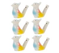 Toddmomy 6 piezas Whistles de Cerámica Forma de Pájaro para Juguetes Divertidos de Silbido para Agua y Baño para Desarrollar la Atención y Comunicación Infantil Color Color Aleatorio