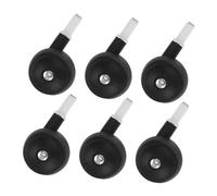 Toddmomy 6 Ruedas Para Cochecito De Bebé De Plástico De Repuesto Para Andadores Delanteras Accesorios De Pp Color Negro