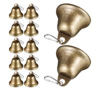 Toddmomy 60 Campanillas Metálicas Vintage para Entrenamiento de Perros y Gatos, Sonido Nítido, Mini Campanas de Metal para Manualidades, Accesorio Ligero para Collares, 60 Unidades