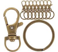 Toddmomy 60piezas Hebillas Para Llaveros De Metal Anillas Divididas Adecuadas Para Llaves Collares De Perro y Accesorios Uso Hogar y Manualidades