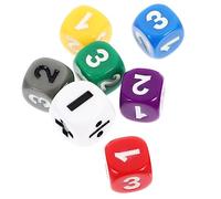 Toddmomy 7 Piezas Dados de Matemáticas Acrílicos para Enseñanza con Operaciones Básicas Accesorios Educativos para Escolar Aprendizaje