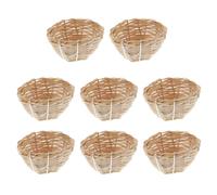 Toddmomy 8 Nidos de Pájaros de Bambú Elaborados con Ganchos, Duraderos y Fáciles de Colgar para Cría y Descanso de Aves en Jaulas Aire Libre