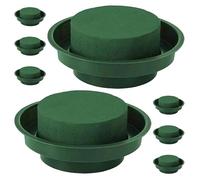 Toddmomy 8 Piezas Bloques de Espuma Floral Verde Redonda Soporte Estable y Retención de Humedad de 12cm para Arreglos DIY Adecuado para Decoración de Fiestas y Centros de Mesa