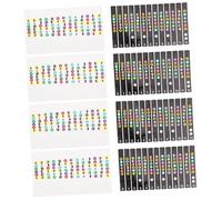 Toddmomy 8 Piezas Calcomanías De Escalas De Guitarra Calcomanías De Pvc Para Practicantes Para Aprender Tocar La Guitarra