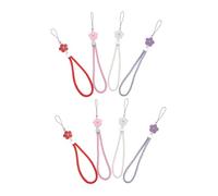 Toddmomy 8 piezas Correa Móvil de Cuero Trenzado con Diseño de Flor de Ciruelo Pulsera Corta Antideslizante para Teléfono de Colores Mixtos