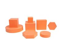 Toddmomy 8 Piezas Figuras Geométricas de Espuma Dura Naranja para Accesorios de Fotografía, Herramienta Ligera y Duradera para Decoración y Fotografía de Joyería y Alimentos