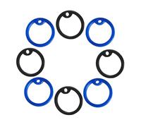 Toddmomy 8 Piezas Fundas Silicona para Placas Identificación Perro y Gato Anillos Amortiguadores Ruido Resistentes y Ligeros Colores Azul y Negro