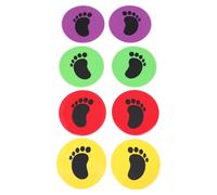 Toddmomy 8 Piezas PVC Marcadores de Piso para Preescolar Señales Deportivas de Agilidad con Huellas Planas Alfombrillas de Entrenamiento para Fútbol y Baloncesto Discos de Actividad para