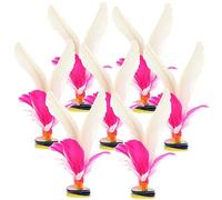 Toddmomy 8 Piezas Volante De Pluma De Ganso Badminton Shuttlecocks Volante De Patada para Volante Tradicional Chino Shuttlecock De Mano Patear Volantes Caucho