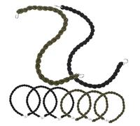 Toddmomy 8Pcs Elastic Boot Fixing Bands Elastic Boot Straps Camping Boot Bands for Army （Black+Green