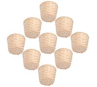 Toddmomy 9 Cestas de Almacenamiento Tejidas de Bambú Beige para Organizar Objetos Diversos Diseño Elegante y Decoración Adecuado para Balcón o Pasillo