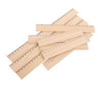 Toddmomy 9 Piezas Juego de Reglas de Madera Rectas para Dibujo y Medición | Dureza Alta, No se Rompe Facilidad, Almacenamiento Sencillo, Elasticidad Fuerte, Color Caqui