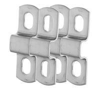 Toddmomy Abrazadera de Tubo Cuadrado 0,39 Pulgadas 304 Acero Inoxidable, Soporte en U en Ángulo Recto, Juego de 4 Piezas, Colgadores y Soportes para Tuberías Metálicas Cuadradas