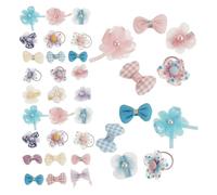 Toddmomy Accesorios Cabello de Mascotas 40 Piezas, Pasadores de Pelo para Cachorros Pinzas de Cocodrilo, Lazos Pequeños de Flores y Moños para Perros Pequeños, Clips Ligeros para Cuidado