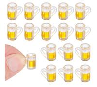 Toddmomy Accesorios para el hogar 100pcs Regalo Shot Paisaje Mini Taza Modelo Coleccionable Accesorio en miniatura Beber Micro Tazas Cerveza para Decoración de Casa Pequeña Vasos Vasos Plástico
