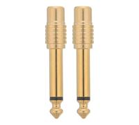 Toddmomy Adaptador de Audio Estéreo 65 MM Macho a 35 MM Hembra RCA 2 Unidades Convertidor de Conector para Auriculares y Altavoces Compatible Micrófono y Piano Accesorio Portátil