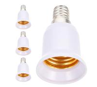 Toddmomy Adaptador Mejor Conductividad y Fácil Instalación de Plástico Blanco de Portalámparas E14 a E27 Paquete de 4 Unidades para Hotel y Restaurante